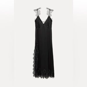 ZARA COLLECTION Elegant Black Lace Nightgown